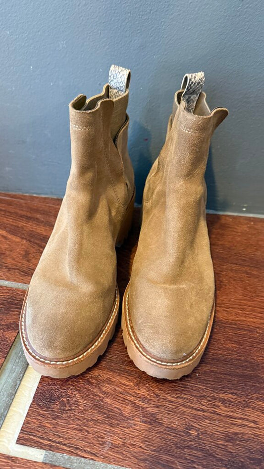 Lug Sole Suede Booties