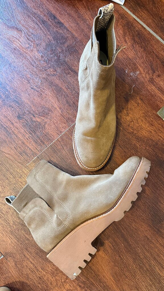 Lug Sole Suede Booties