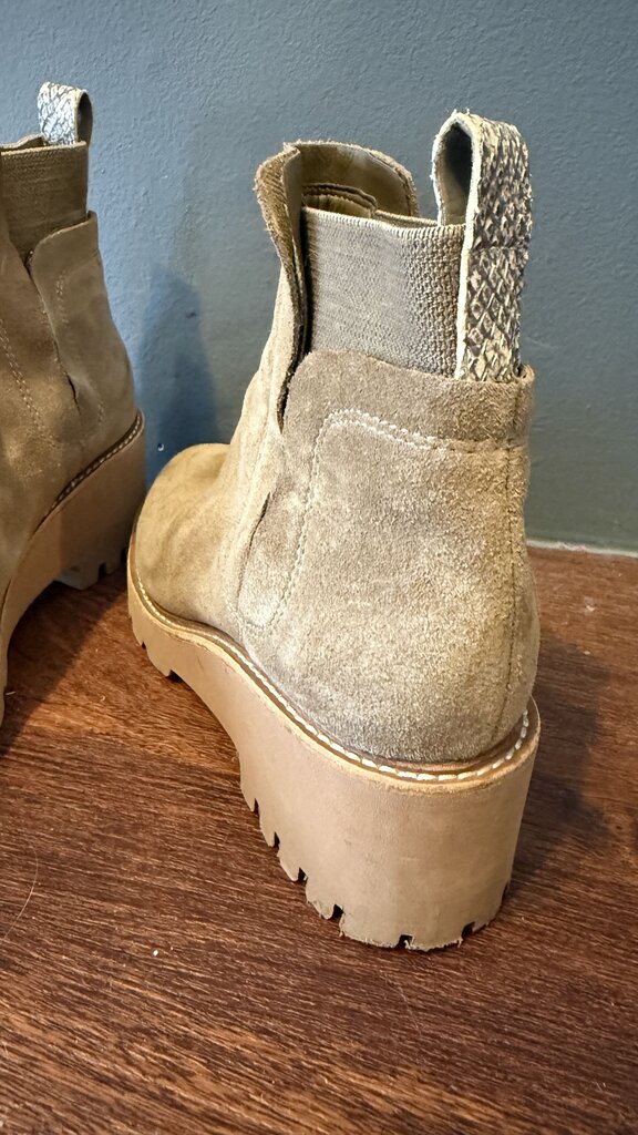 Lug Sole Suede Booties