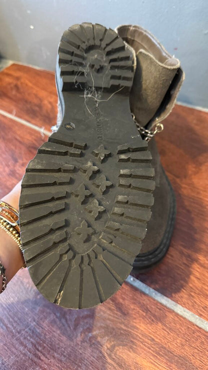 Suede Lace Up Booties