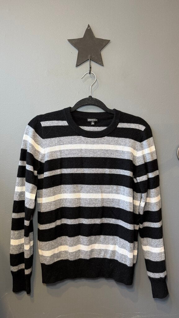 Stripe Cashmere Crewneck Sweater