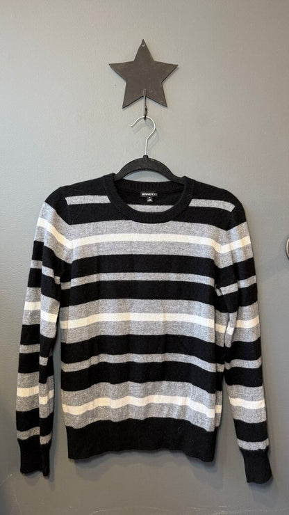 Stripe Cashmere Crewneck Sweater
