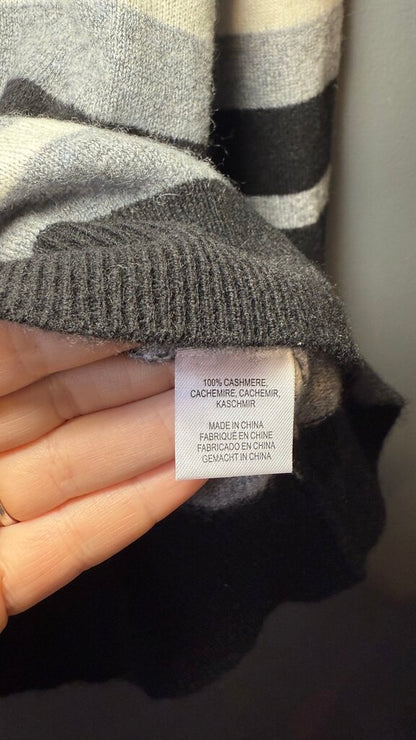 Stripe Cashmere Crewneck Sweater