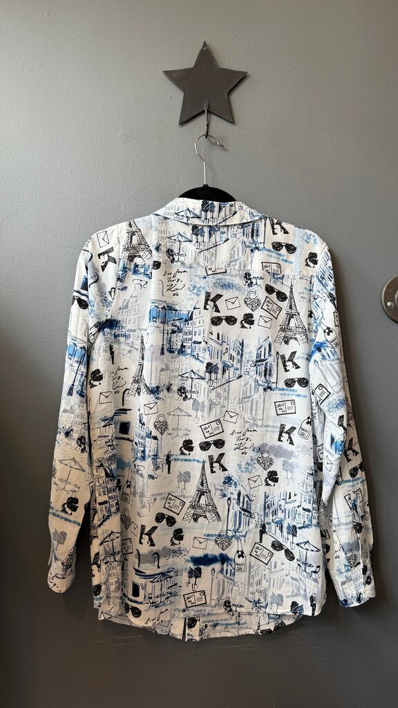 Printed Button Up Shirt