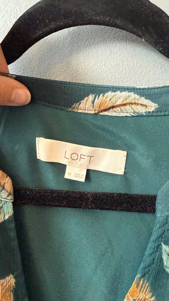 Feather Print Drop Waist Dress