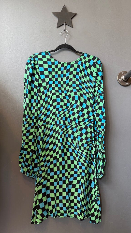 Check Longsleeve Dress