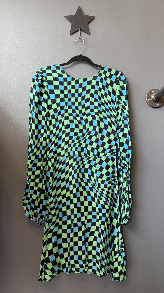 Check Longsleeve Dress