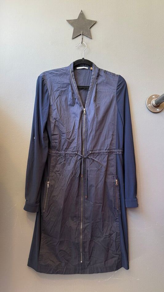 Zipper Front Utility Shift Dress