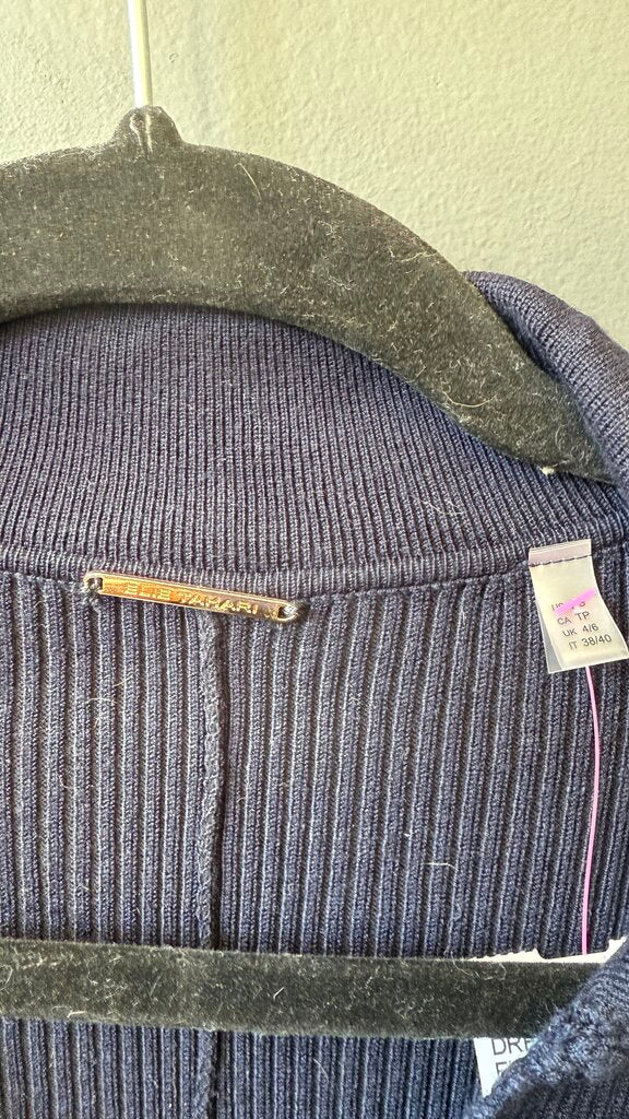 Ribbed Button Front Midi Dress