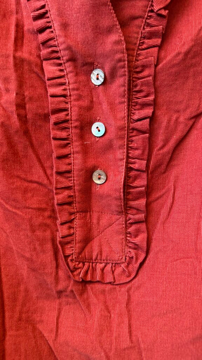 Corduroy Popover Shift Dress