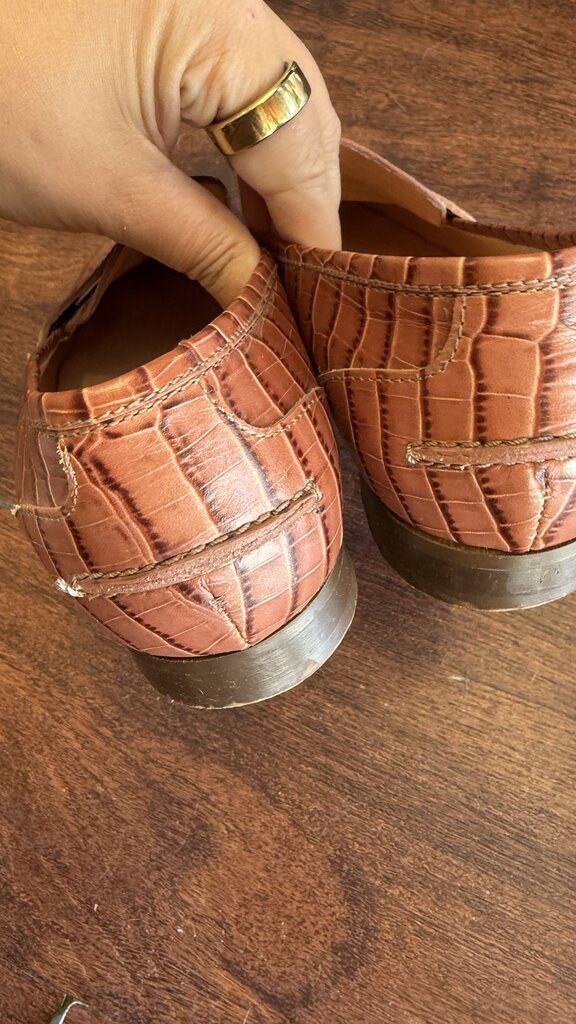 Croc Embossed Penny Loafers