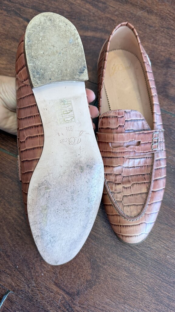 Croc Embossed Penny Loafers