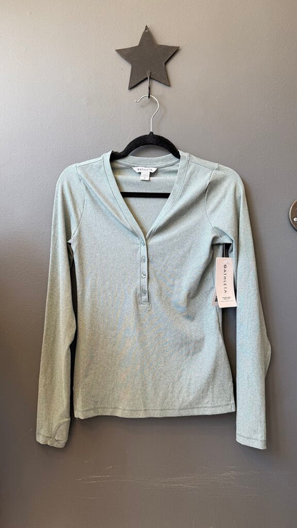 Micro Rib Henley Top