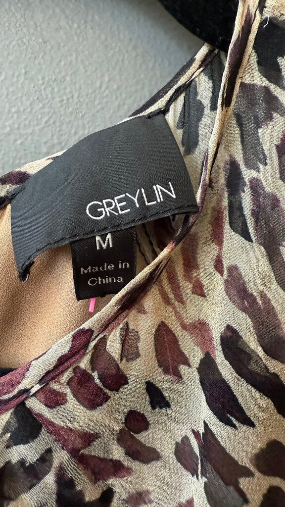 Silk Leopard Flutter Dress