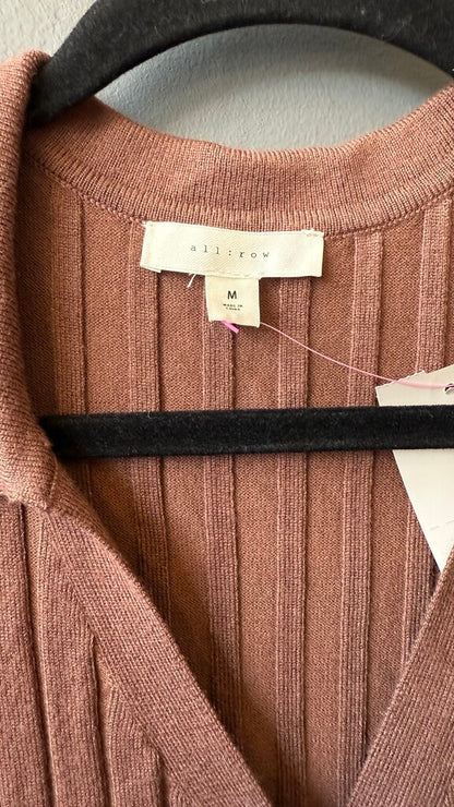 Ribbed Knit Midi Shirtdress