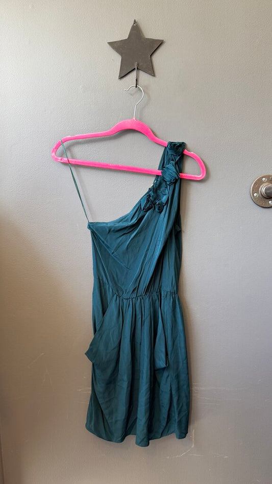 Silk One Shoulder Dress