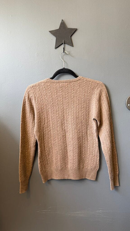 Cashmere Wool Cableknit Sweater