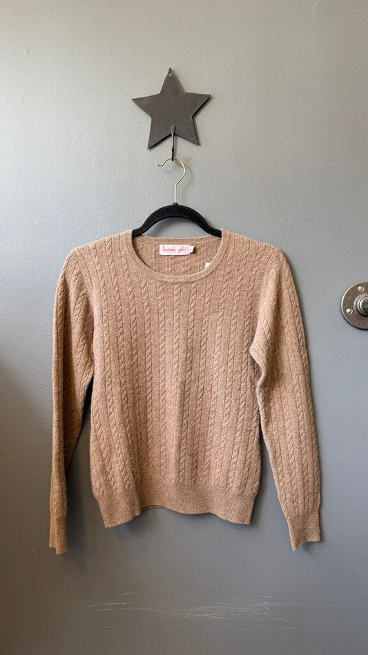 Cashmere Wool Cableknit Sweater