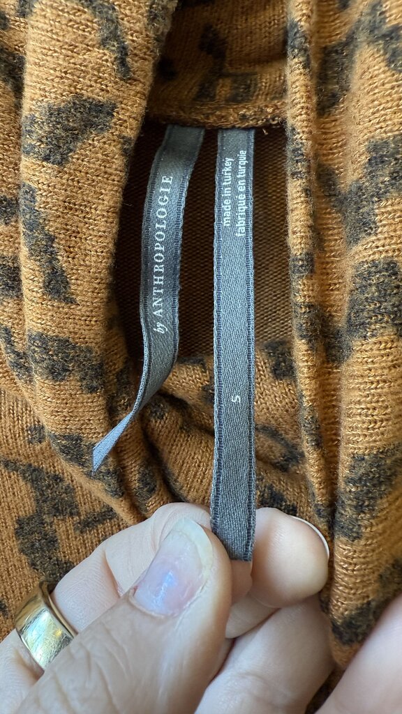 Printed Knit Turtleneck Top