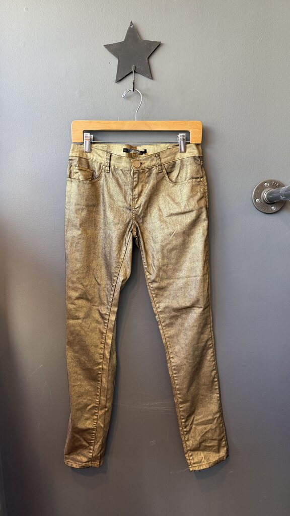 Gold Metallic Skinny Jeans
