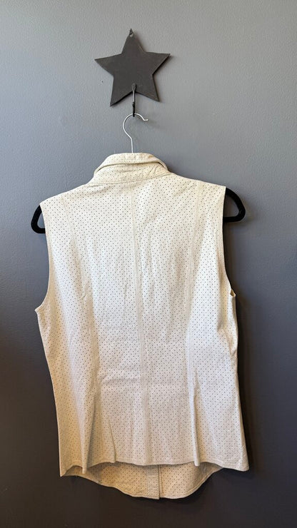 Perforated Leather Sleeveless Top