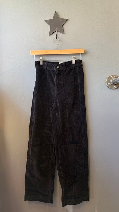 Slim Wide Leg Corduroy Pants