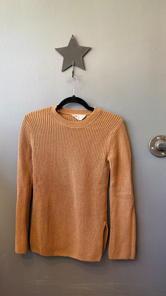 Cotton Ribbed Crewneck Sweater