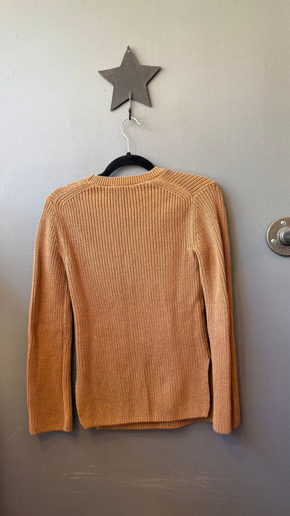 Cotton Ribbed Crewneck Sweater