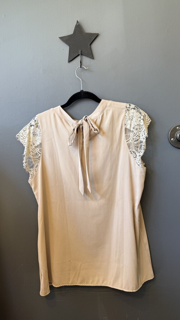 Lace Cap Sleeve Blouse