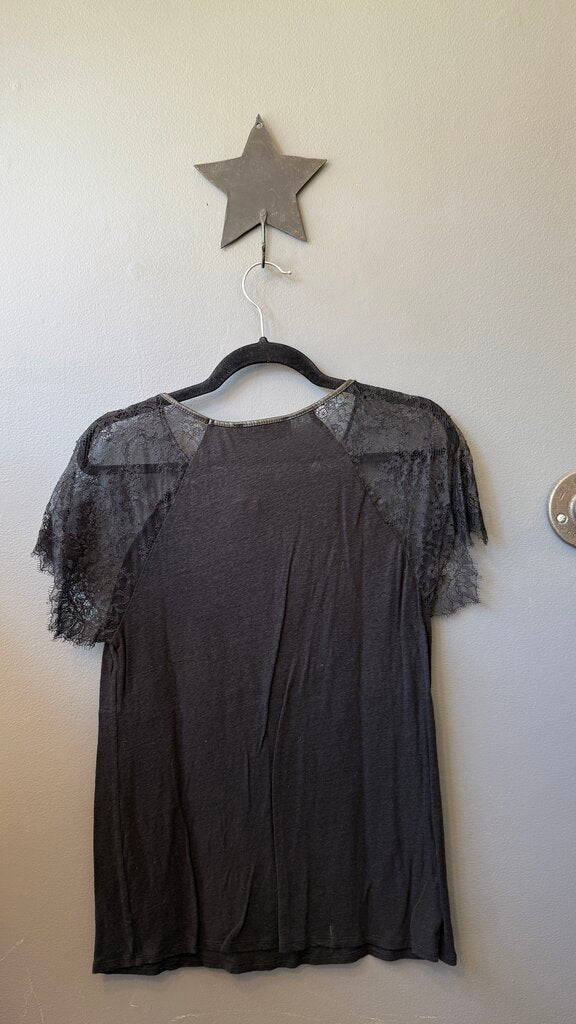 Lace Cap Sleeve TShirt Top