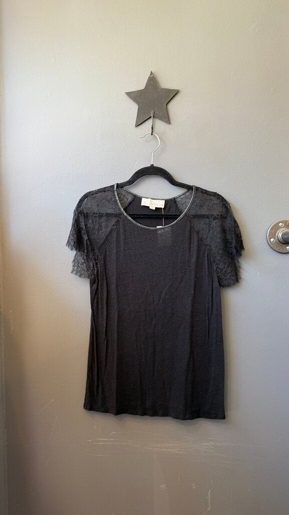 Lace Cap Sleeve TShirt Top