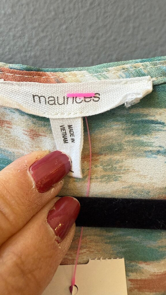 Watercolor Vneck Blouse