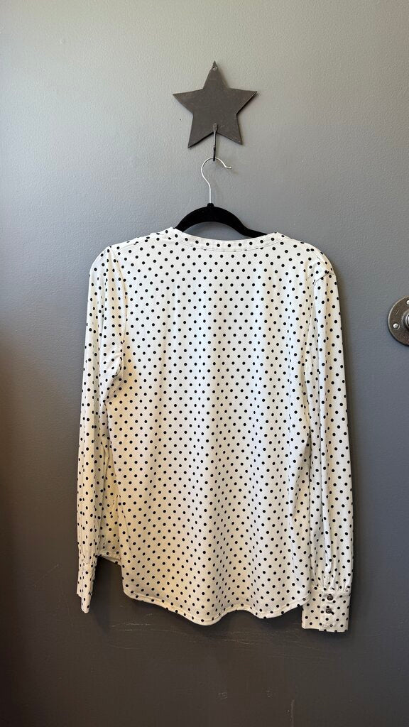 Polka Dot Ruffle Top