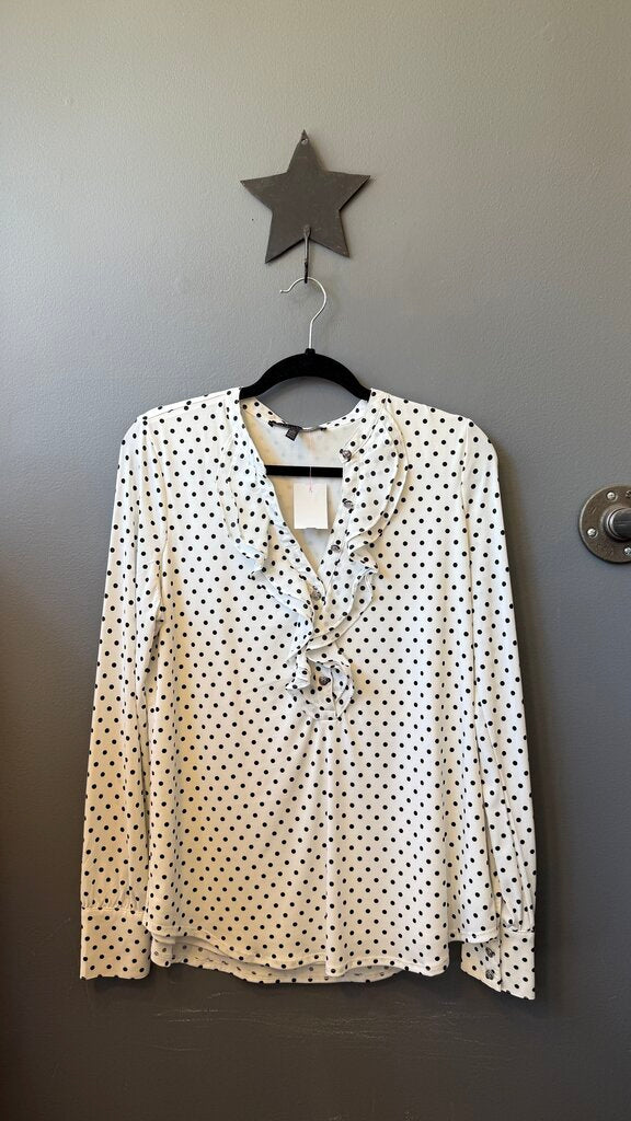 Polka Dot Ruffle Top