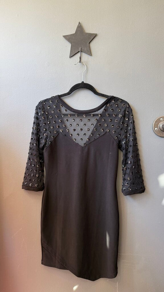 Sequin Dot Sheath Dress