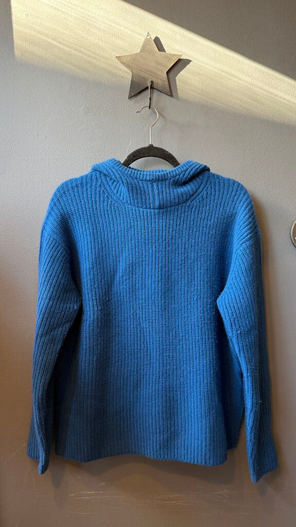 Ribbed Cashmere Hoodie Sweater