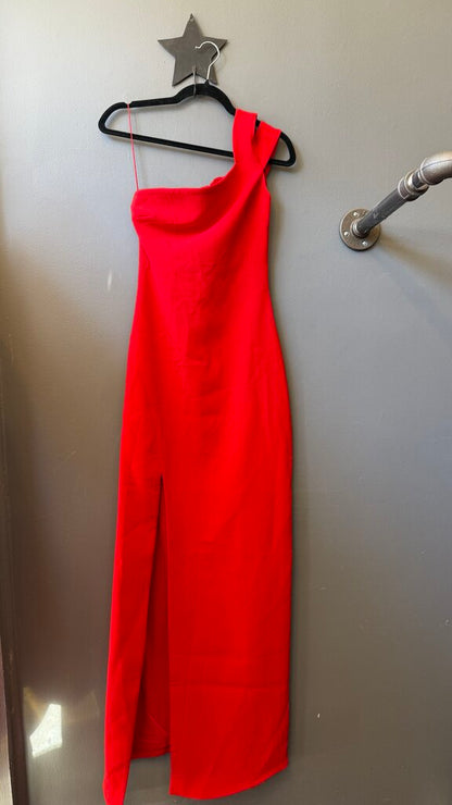 One Shoulder Maxi Gown Dress