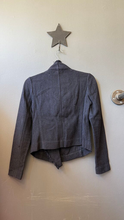 Fringe Hem Tweed Moto Jacket