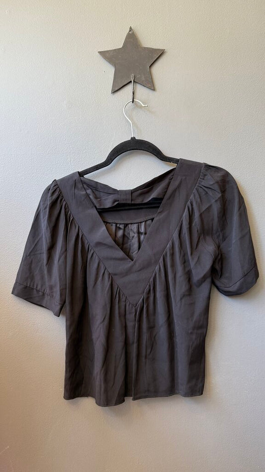 Silk Bow Back Blouse