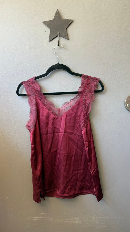 Eyelash Lace Vneck Tank