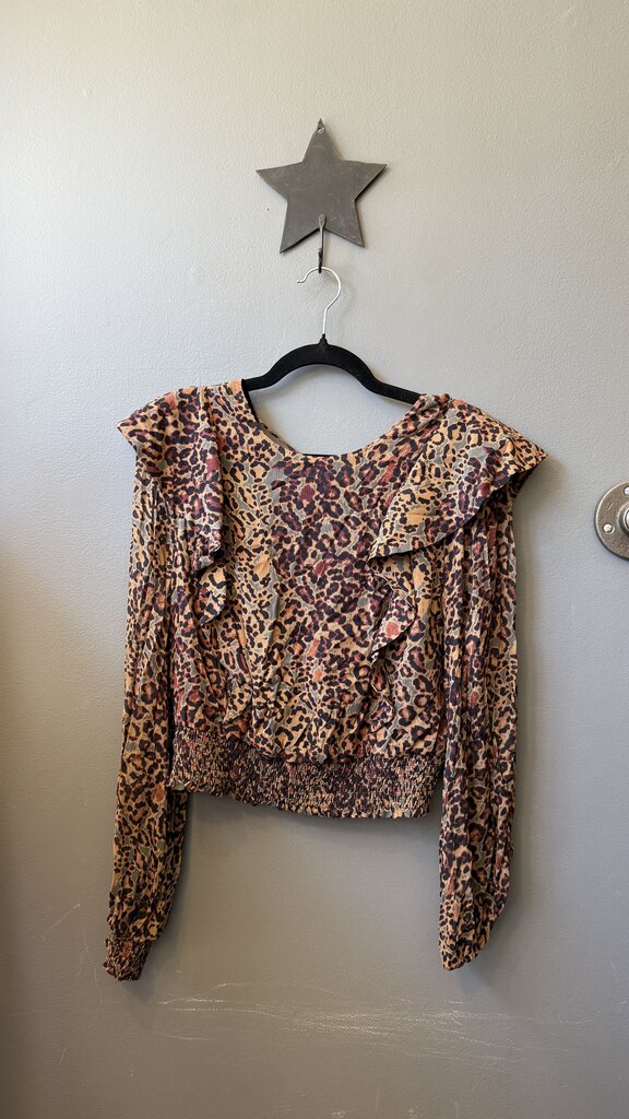 Open Back Leopard Blouse