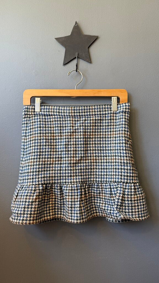Petite Ruffle Hem Tweed Skirt