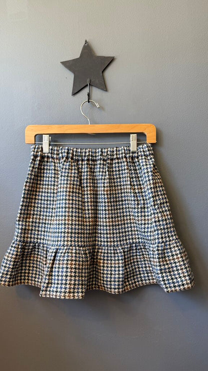 Petite Ruffle Hem Tweed Skirt