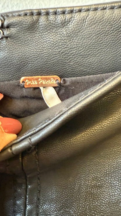 Faux Leather Mini Skirt