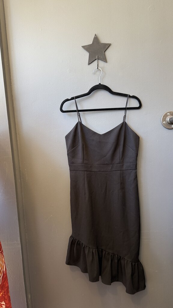 Petite Ruffle Hem Midi Dress