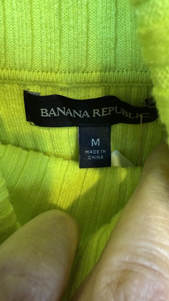 Ribbed Neon Turtleneck Sweater