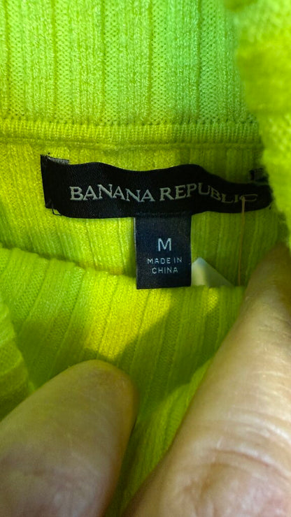 Ribbed Neon Turtleneck Sweater