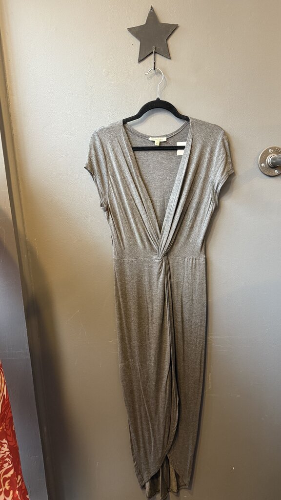 Jersey Knot Front Midi Dress