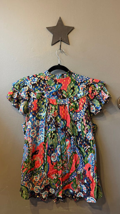 Metallic Silla Blouse