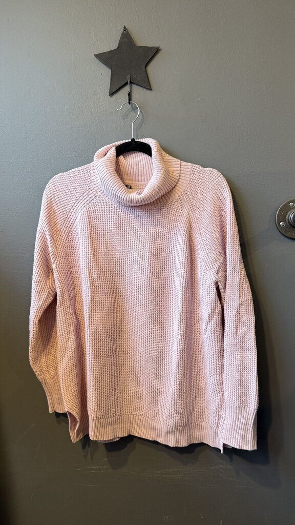 Cotton Waffle Turtleneck Sweater
